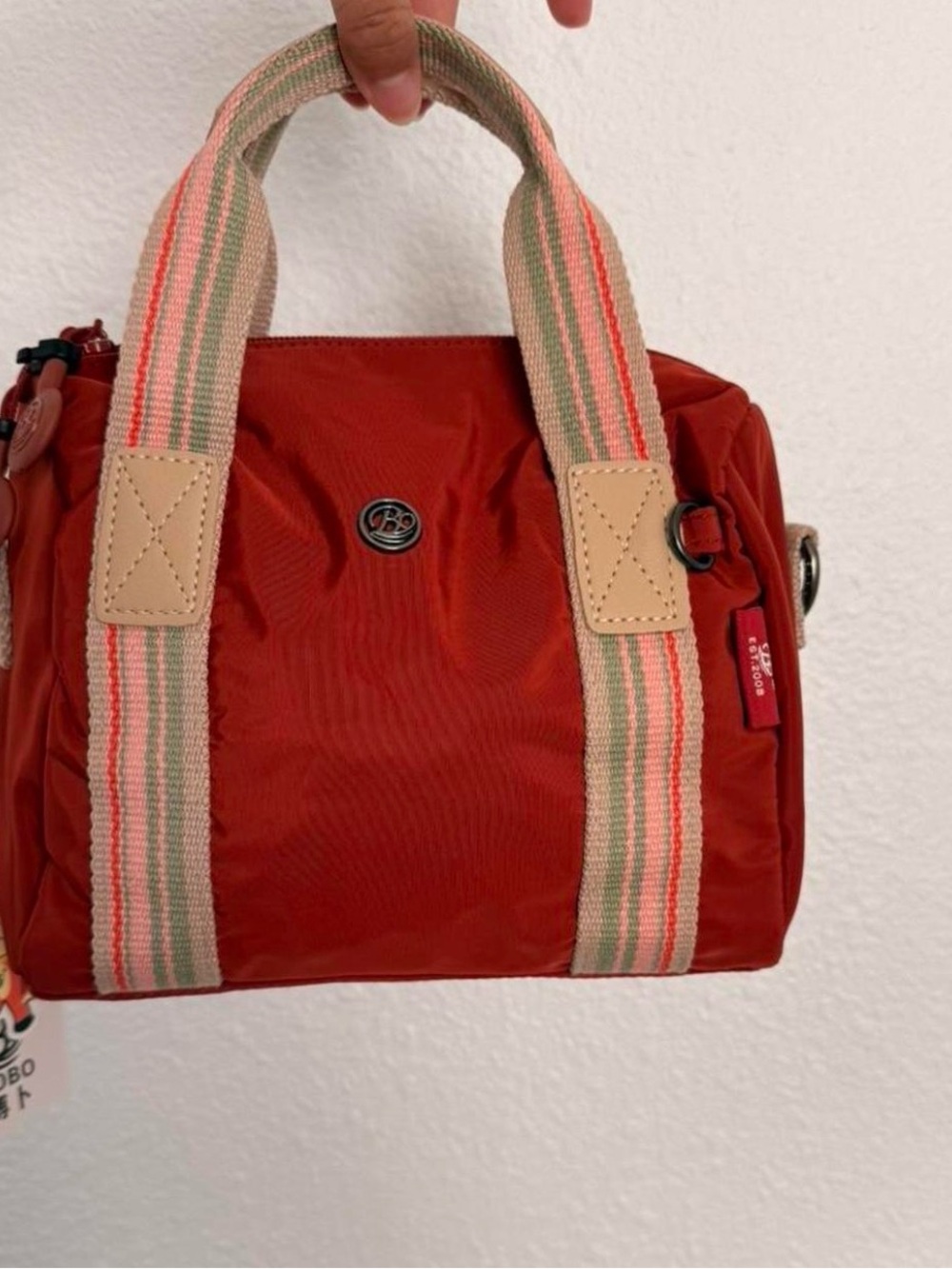 BOBO Lightweight Red Small Boston crossbody